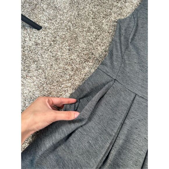 Wilfred Aritzia Gray Sleeveless Skater Mini Dress Size 4 Small Fit & Flare Twee - Picture 9 of 12